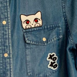 Karl Lagerfeld denim button up size small